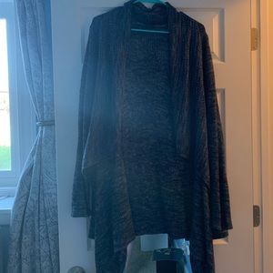 Navy Drape Knit Cardigan